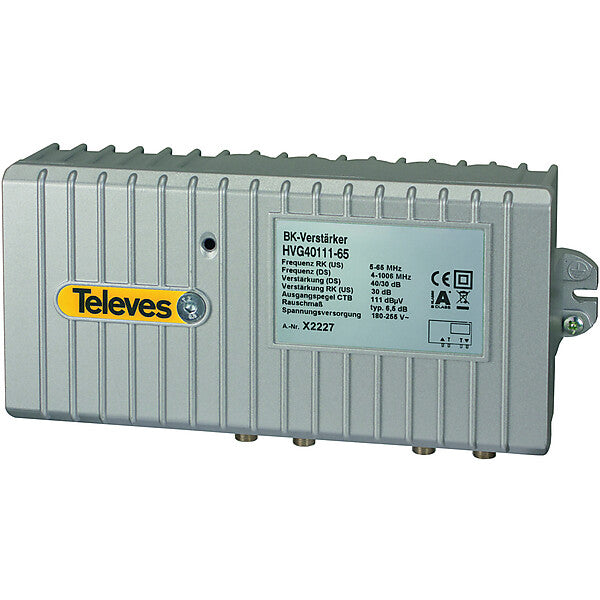 Televes BK-Verstärker Guß 40/30dB 5-1006MHz RK 30dB HVG40111-65